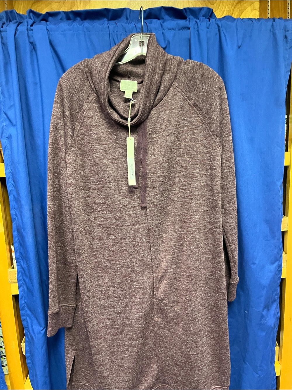 Caslon Heathered Plum Cowl Neck Sweater